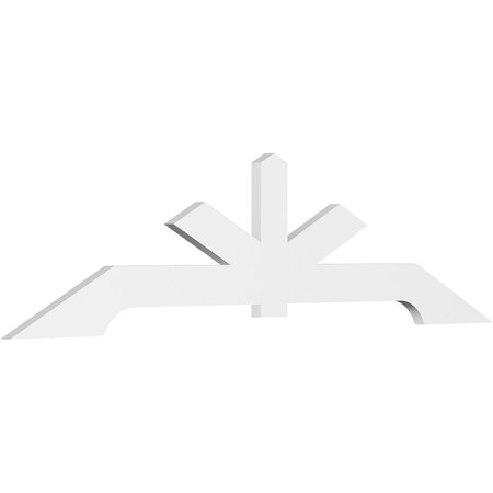 Ekena Millwork Vanguard Architectural Grade PVC Gable Bracket, 108"W x 27"H x 2"D x 6"F, 6/12 Pitch GBP108X27X0206VAN00